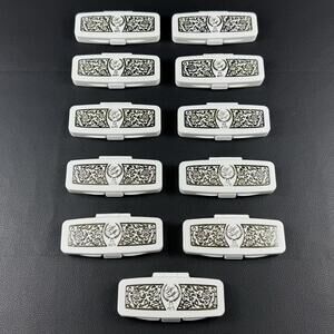 11 Vintage Holiday Magic Eye-Mates “White & Frosted Turquoise” Eyeshadow Duos